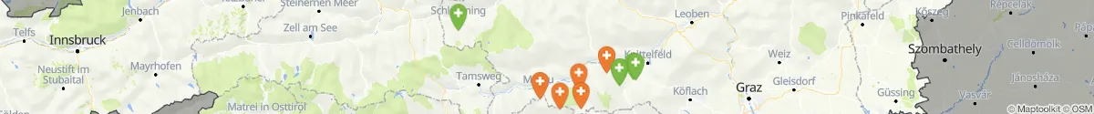 Kartenansicht für Apotheken-Notdienste in der Nähe von Murau (Murau, Steiermark)